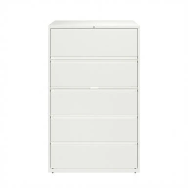 Hirsh 42 In Wide, 5 Drawer, HL8000 Series, White - White 5 Hirsh 42 In Wide, 5 Drawer, HL8000 Series, White - White - Image 5