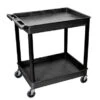 Luxor Black Large 3-Tub Utility Cart - Black