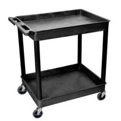 Luxor Black Large 3-Tub Utility Cart - Black