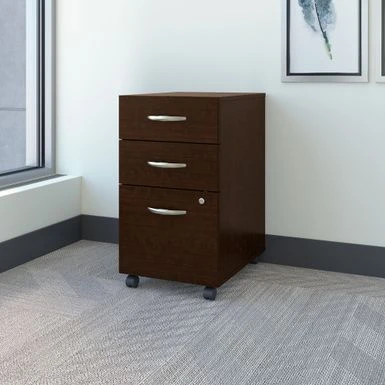 Series C 3 Drawer Mobile File Cabinet By Bush Business Furniture - Mocha Cherry 1 Series C 3 Drawer Mobile File Cabinet By Bush Business Furniture - Mocha Cherry