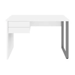 Bestar Solay 48W Small Table Desk With U-Shaped Metal Leg - Platinum Gray -Felloweis Store dac2a3d4 736f 41ca 8c7b 6ab1d7dc2d9d