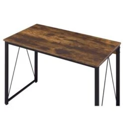 Wooden Top Writing Desk With Metal Frame - Black -Felloweis Store db2354fd 70e3 4f84 bbd3 d11c34ed74a6