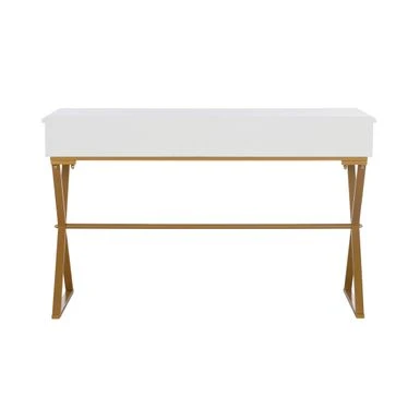 Aleta Campaignn Two Drawer Desk White 5 Aleta Campaignn Two Drawer Desk White - Image 5