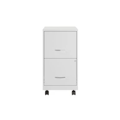 Space Solutions 18" 2 Drawer Mobile Smart Vertical File Cabinet, Teal - Yellow - Letter 5 Space Solutions 18" 2 Drawer Mobile Smart Vertical File Cabinet, Teal - Yellow - Letter - Image 5