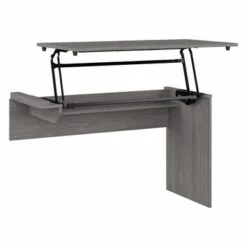 Cabot 3 Position Sit To Stand Desk Return By Bush Furniture - Modern Gray -Felloweis Store dcc97c08 4fd2 4247 a8f3 1e49eb60a124