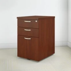 Office In An Hour Mobile File Cabinet By Bush Business Furniture - Hansen Cherry