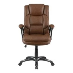 Adjustable Height Office Chair With Padded Arm Brown And Black -Felloweis Store dd9d5e54 9662 4131 956c a84729645cd3