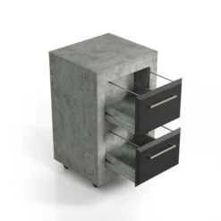 DH BASIC Urban Two-Drawer Mobile File Cabinet With Iron Bar Pulls By Denhour - Light Walnut 27 DH BASIC Urban Two-Drawer Mobile File Cabinet With Iron Bar Pulls By Denhour - Light Walnut -Felloweis Store de52cf90 e9ac 4881 aab5 5b1d47480225