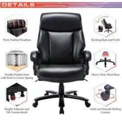 Moda 2181-B High Back Bonded Leather Office Executive Swivel Chair - Black 10 Moda 2181-B High Back Bonded Leather Office Executive Swivel Chair - Black -Felloweis Store de917202 b459 4562 994d 8071d50618f2