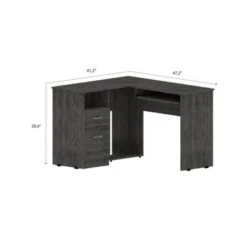 FM Furniture Raleigh L-Shaped Desk With Two Drawers, One Shelf And CPU Storage - Brown 19 FM Furniture Raleigh L-Shaped Desk With Two Drawers, One Shelf And CPU Storage - Brown -Felloweis Store de961cd0 fcbd 4dc7 9f95 9c3d6f51b5d3