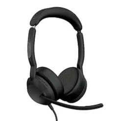 Jabra Evolve2 50 Wired Stereo Headset AirComfort Technology, Noise-Cancelling Mics & Active Noise Cancellation - Works With All Leading UC Platforms Such As Zoom & Google Meet - Black
