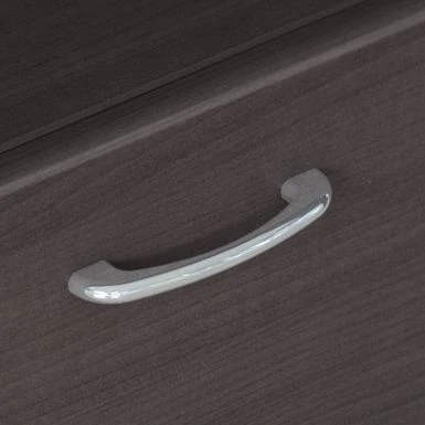 Cabot 60W L-Shaped Desk With Hutch And Storage By Bush Furniture - Heather Gray 4 Cabot 60W L-Shaped Desk With Hutch And Storage By Bush Furniture - Heather Gray - Image 4