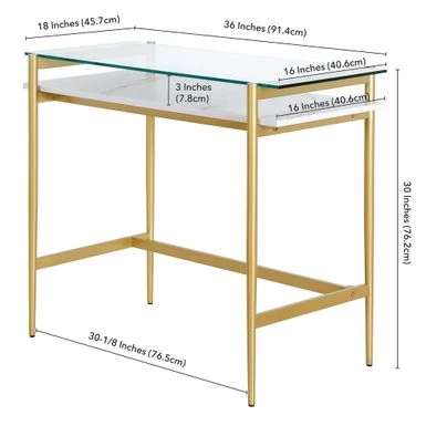 Eaton Desk - Brass 46" 12 Eaton Desk - Brass 46" - Image 12