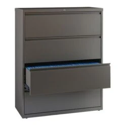 Hirsh 42-in Wide HL8000 Series 4 Drawer Lateral File Cabinet, Medium Tone - Medium Tone - Legal -Felloweis Store dff3a8b4 034c 4efb 8891 434f44b94b56