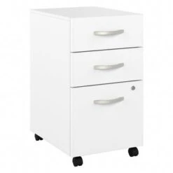 Hybrid 3 Drawer Mobile File Cabinet By Bush Business Furniture - White -Felloweis Store e16a0100 8a5b 40c1 972c ec711a8dd8fd