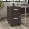 Hybrid 3 Drawer Mobile File Cabinet By Bush Business Furniture - Storm Gray