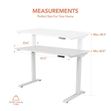 FLEXISPOT 48"x24" 5-Min Install Home Office Height Adjustable Standing Desk Memory Controller Sit Stand Desk Computer Desk - Black 14 FLEXISPOT 48"x24" 5-Min Install Home Office Height Adjustable Standing Desk Memory Controller Sit Stand Desk Computer Desk - Black - Image 14