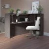 Studio C 72W Privacy Desk With Shelves By Bush Business Furniture - Storm Gray