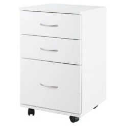 Porch & Den Cora 3-drawer Rolling File Cabinet - White