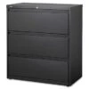 Lorell Black 3-drawer Lateral Files - Black - Letter