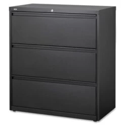 Lorell Black 3-drawer Lateral Files - Black - Letter