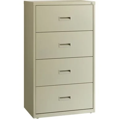 Lorell Putty 4-drawer Lateral File - Off-White - Letter 3 Lorell Putty 4-drawer Lateral File - Off-White - Letter - Image 3