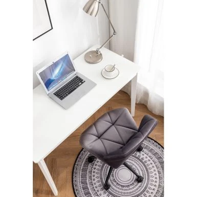 Roundhill Furniture Eldon Diamond Tufted Adjustable Swivel Office Chair - Grey 9 Roundhill Furniture Eldon Diamond Tufted Adjustable Swivel Office Chair - Grey - Image 9