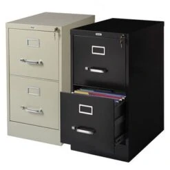 Hirsh Commercial 22"Deep 2-drawer Letter Vertical File Cabinet - Black
