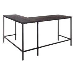 Contempo L-shaped Steel Desk - Brown -Felloweis Store e661b15e b502 4c0e b109 b3fff478e255