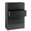 8000 Series 36" Wide 4-Drawer Lateral File Cabinet, Charcoal - Locking - Grey - Metal/Steel