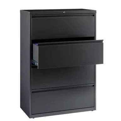 8000 Series 36" Wide 4-Drawer Lateral File Cabinet, Charcoal - Locking - Grey - Metal/Steel 1 8000 Series 36" Wide 4-Drawer Lateral File Cabinet, Charcoal - Locking - Grey - Metal/Steel