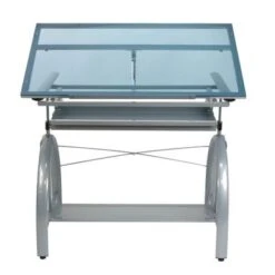 Studio Designs Avanta Glass Top Silver Drafting Table With Storage - Silver - Painted 17 Studio Designs Avanta Glass Top Silver Drafting Table With Storage - Silver - Painted -Felloweis Store e6d76806 f56a 42d2 948e 446d67c3874b