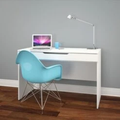 Nexera Arobas Desk, White - White - Matte