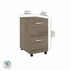 Hybrid 2 Drawer Mobile File Cabinet By Bush Business Furniture - Black Walnut -Felloweis Store e76dc9ac 71e7 4dab 9ff5 006ce22ff7a7