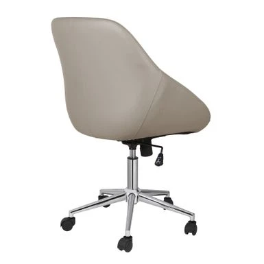 Porthos Home Hayes Swivel Office Chair, Chrome Base, PU Leather - Brown 17 Porthos Home Hayes Swivel Office Chair, Chrome Base, PU Leather - Brown - Image 17