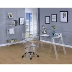 Amaturo Office Chair With Casters Clear And Chrome -Felloweis Store e9d80844 7e45 4fd4 8b39 448833bec757