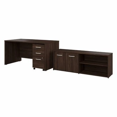Studio C 60W Desk With Return And Cabinet By Bush Business Furniture - Storm Gray 3 Studio C 60W Desk With Return And Cabinet By Bush Business Furniture - Storm Gray - Image 3