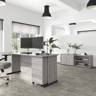 Studio A 72W Computer Desk By Bush Business Furniture - White 4 Studio A 72W Computer Desk By Bush Business Furniture - White - Image 4