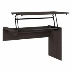 Cabot 3 Position Sit To Stand Desk Return By Bush Furniture - Modern Gray -Felloweis Store eba6dd9a 38b8 47ce 90bd 0b77b3f6c074