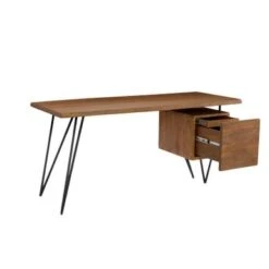 Aurelle Home Handcrafted Solid Rustic Writing Desk - Brown