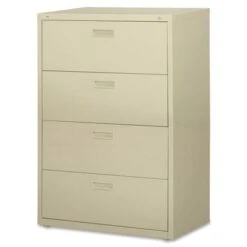 Lorell Putty 4-drawer Lateral File - Off-White - Letter