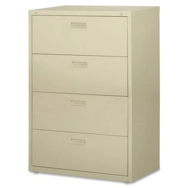 Lorell Putty 4-drawer Lateral File - Off-White - Letter 1 Lorell Putty 4-drawer Lateral File - Off-White - Letter