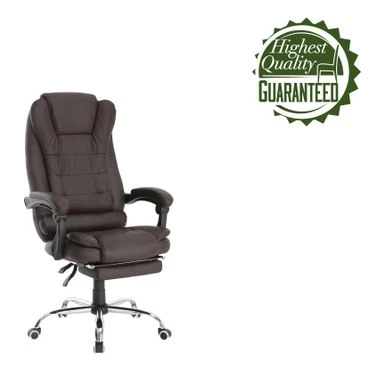 Porthos Home Jett Executive Office Chair, Reclining Backrest, Retractable Footrest - Brown 19 Porthos Home Jett Executive Office Chair, Reclining Backrest, Retractable Footrest - Brown - Image 19