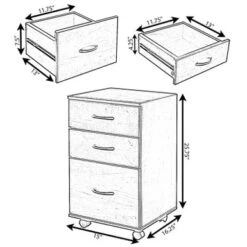 Porch & Den Cora 3-drawer Rolling File Cabinet - White -Felloweis Store ee76d6ce 0b1a 4150 8305 3e042651deb8