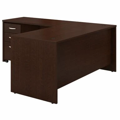 Series C 66W L Shaped Desk With Drawers By Bush Business Furniture - Hansen Cherry/Graphite Gray 11 Series C 66W L Shaped Desk With Drawers By Bush Business Furniture - Hansen Cherry/Graphite Gray - Image 11