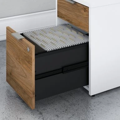 Jamestown 2 Drawer File Cabinet By Bush Business Furniture - Assembled - Brown 5 Jamestown 2 Drawer File Cabinet By Bush Business Furniture - Assembled - Brown - Image 5