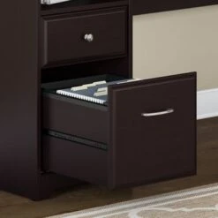 Cabot 60W L Shaped Computer Desk With Hutch By Bush Furniture - Ash Gray -Felloweis Store eed60c48 e5d1 46c4 923d 2bfd36e4b288