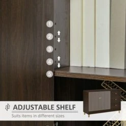 HOMCOM Modern Sideboard, Storage Cabinet, Accent Cupboard With 3 Drawers, Adjustable Shelf For Kitchen, Living Room, Brown - Brown - Legal -Felloweis Store ef0b6833 c85a 44e6 9e58 dfce83bd2161