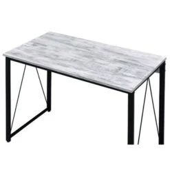 Wooden Top Writing Desk With Metal Frame - Black -Felloweis Store f2ae5a60 3941 4ca2 884d 39a466b55444