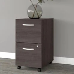 Studio A 2 Drawer Mobile File Cabinet By Bush Business Furniture - Storm Gray